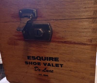 Esquire De Luxe Wooden Shoe Valet Brown Shoe Care Box - Thumbnail 8