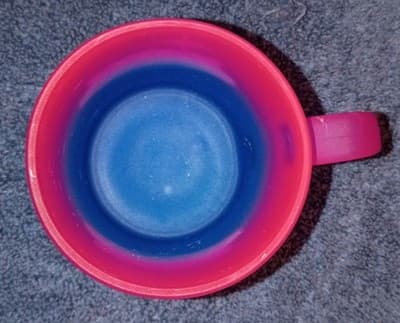 Las Vegas Nevada Novelty Coffee Mug Red Blue Ceramic Painted Advertising - Thumbnail 3