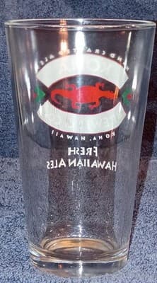Kona Brewing Co Green Label Beer Pint Glass Fresh Hawaiian Ales 16oz Swag Hawaii - Thumbnail 2