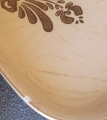 Pfaltzgraff 2 Qt Stoneware Baker 236 Beige Brown Floral Oven Microwave Safe - Thumbnail 4