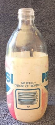 Pepsi Vintage Glass Bottle Catch That Pepsi Spirit. Foam label fatty bottle. - Thumbnail 5