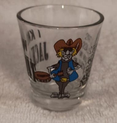 Vintage Nashville's I Know Jack S**t Clear Shot Glass Painted Barware (RARE) - Image 1