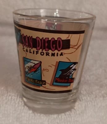 San Diego California Shot Glass Pacific Beach Mission Bay Old Town La Jolla - Image 1