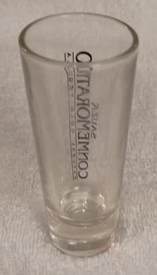 Sauza Conmemorativo Clear Double Shot Glass Decorated Barware Printed Design - Thumbnail 3
