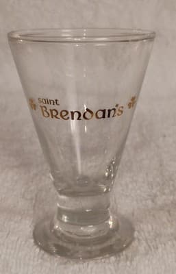 Saint Brendan's Irish Cream Clear Double Shot Glass Set Hard To Find Together - Thumbnail 2