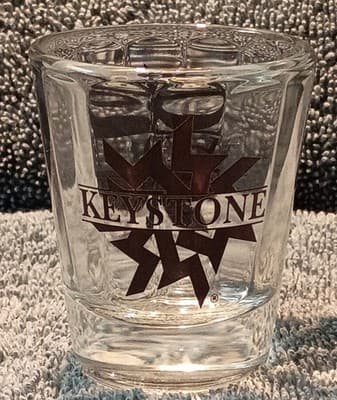 Keystone Colorado Ski Resort Ribbed Shot Glass Souvenir Barware - Image 1