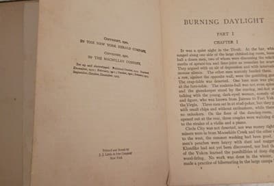 Jack London Burning Daylight The Regent Press 1913 Illustrated Cloth New York - Thumbnail 7