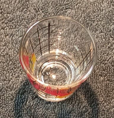 Hawaii Map Painted Clear Glass Shot Glass Vintage 1980's (VERY RARE) - Thumbnail 2