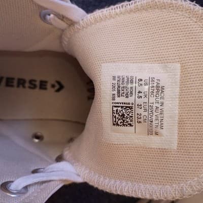 Size 6.5 - Converse Chuck Taylor All Star Lift High White W - Thumbnail 4