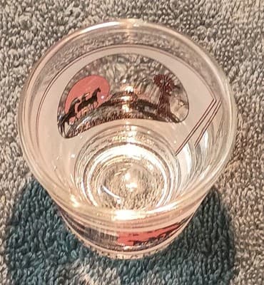 Nebraska Painted Horse Scene Shot Glass Clear Multicolor Vintage 1980's (RARE) - Thumbnail 2