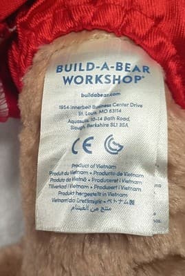 Build-A-Bear Workshop Bunny Plush Doll Red Outfit Washable 022601 2017 - Thumbnail 4