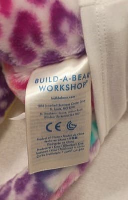 Build-A-Bear Workshop Multicolor Plush Bear Rainbow Tie-Dye with LOVE Shirt 2017 - Thumbnail 5