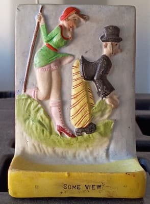 Victorian era Conte Boehme German "fairing" porcelain figurine. - Image 1