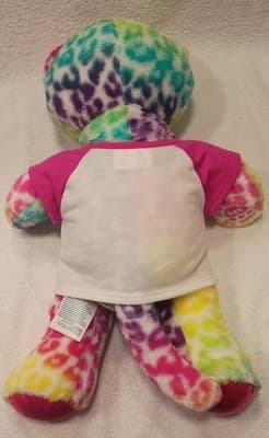 Build-A-Bear Workshop Multicolor Plush Bear Rainbow Tie-Dye with LOVE Shirt 2017 - Thumbnail 2