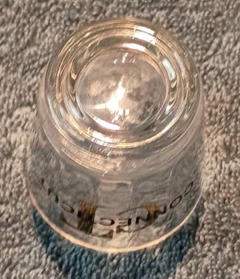 Connecticut Ribbed Clear Glass Shot Glass Painted Barware Vintage 1980's - Thumbnail 4