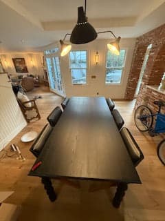 Lulu & Georgia Black Turned Legged Topia Dining Table FFE-1340 - Thumbnail 2