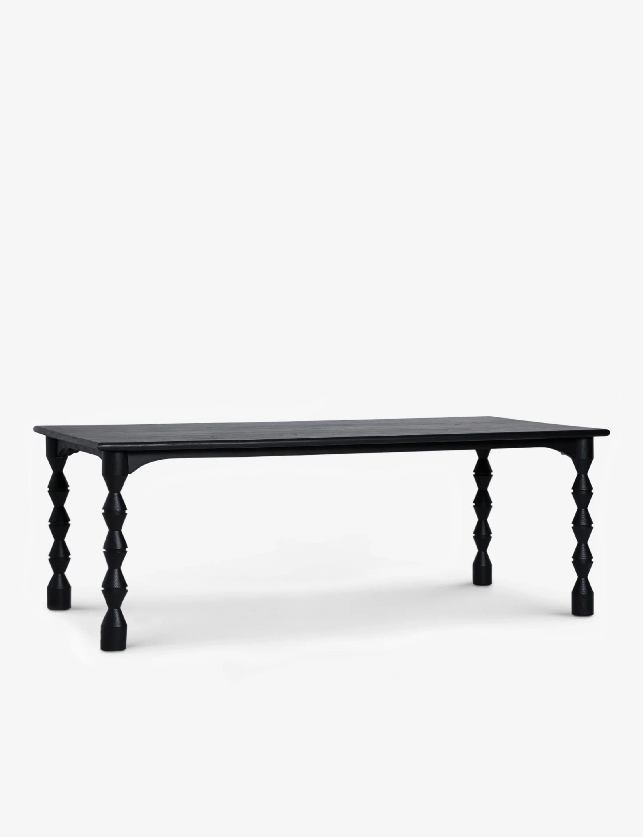 Lulu & Georgia Black Turned Legged Topia Dining Table FFE-1340 - Thumbnail 4
