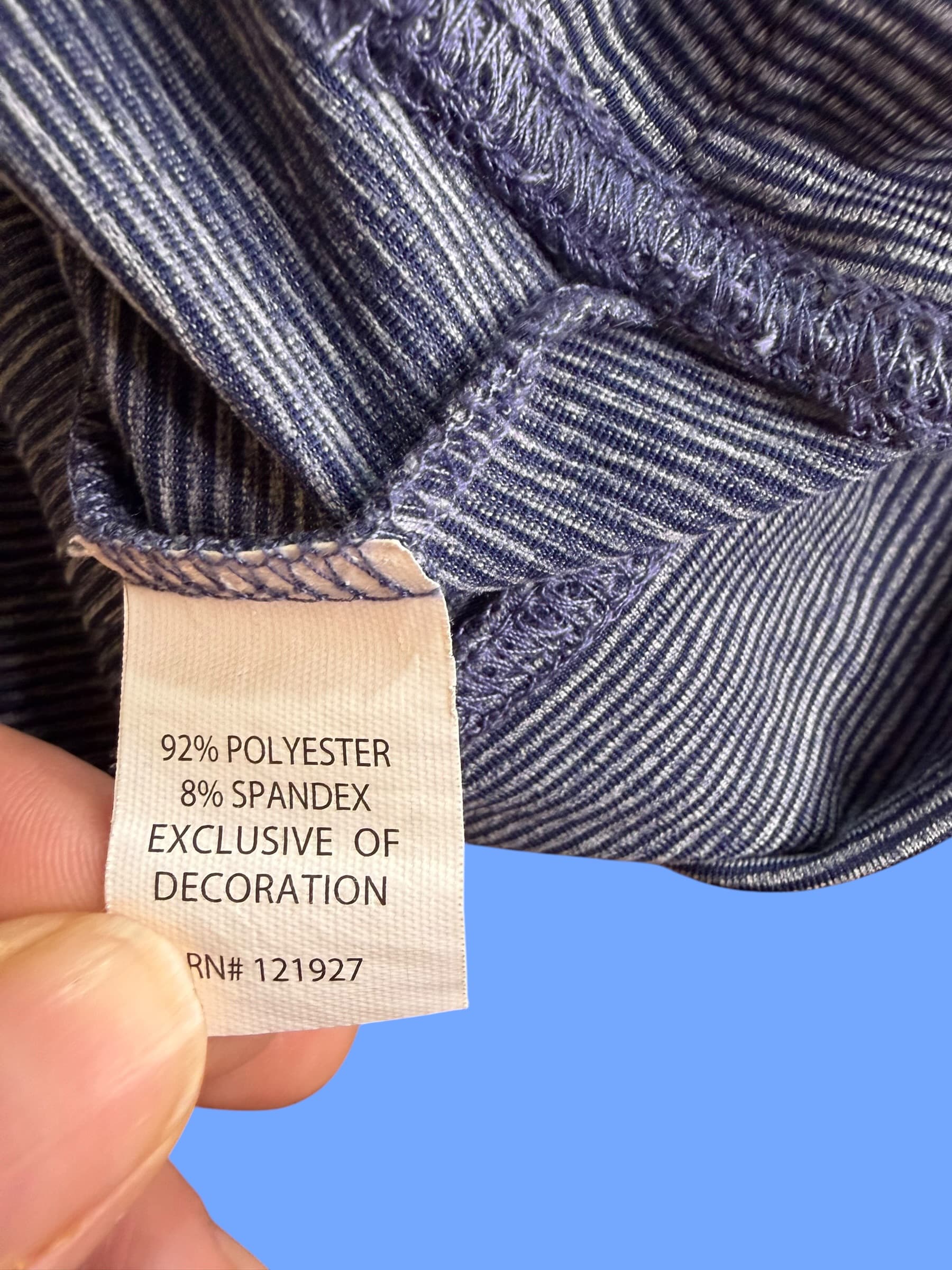 Johnnie-O XXXL Quarter Zip Pullover Navy Stripe Golf Links Performance Stretch - Thumbnail 4