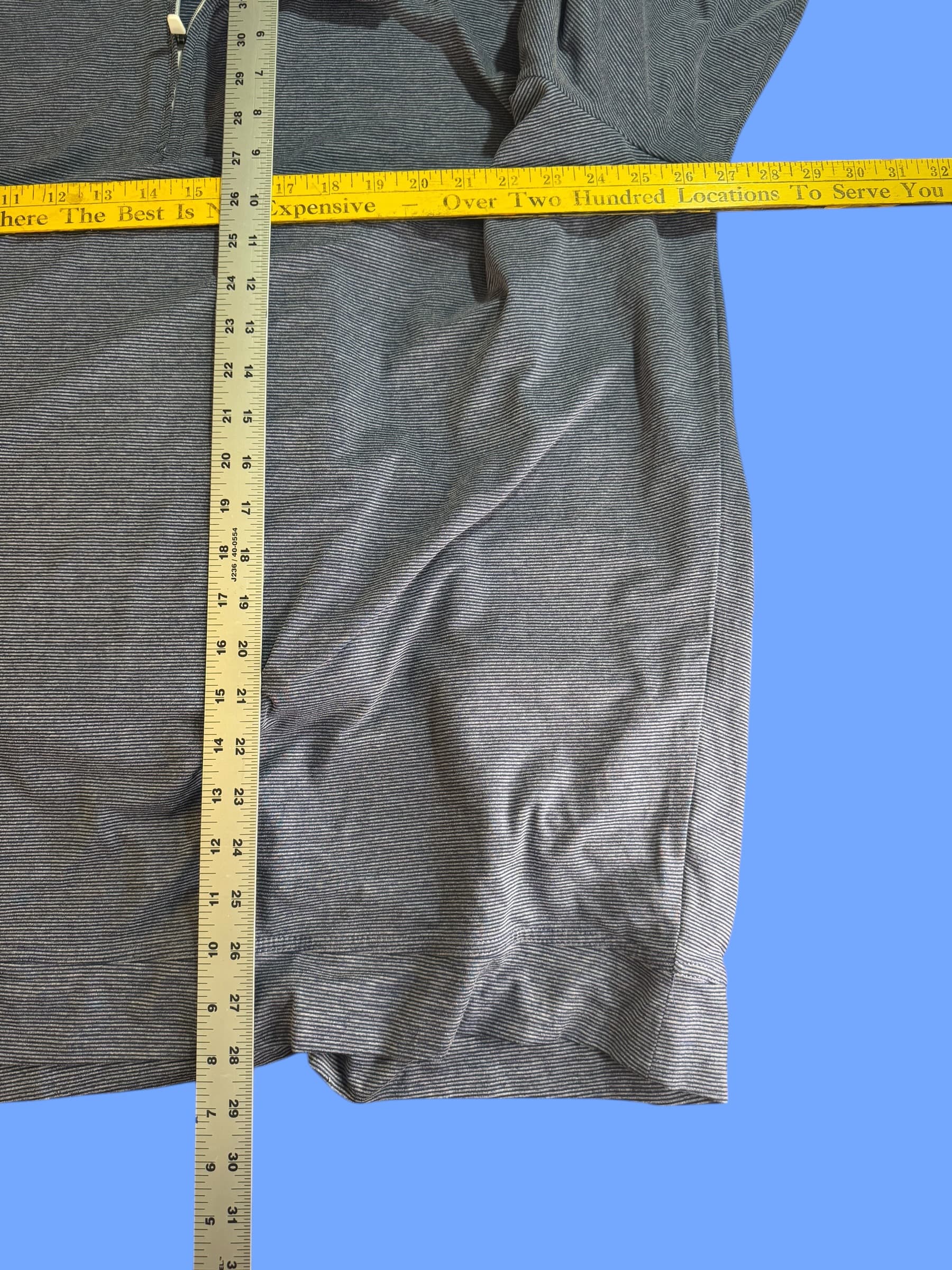 Johnnie-O XXXL Quarter Zip Pullover Navy Stripe Golf Links Performance Stretch - Thumbnail 5