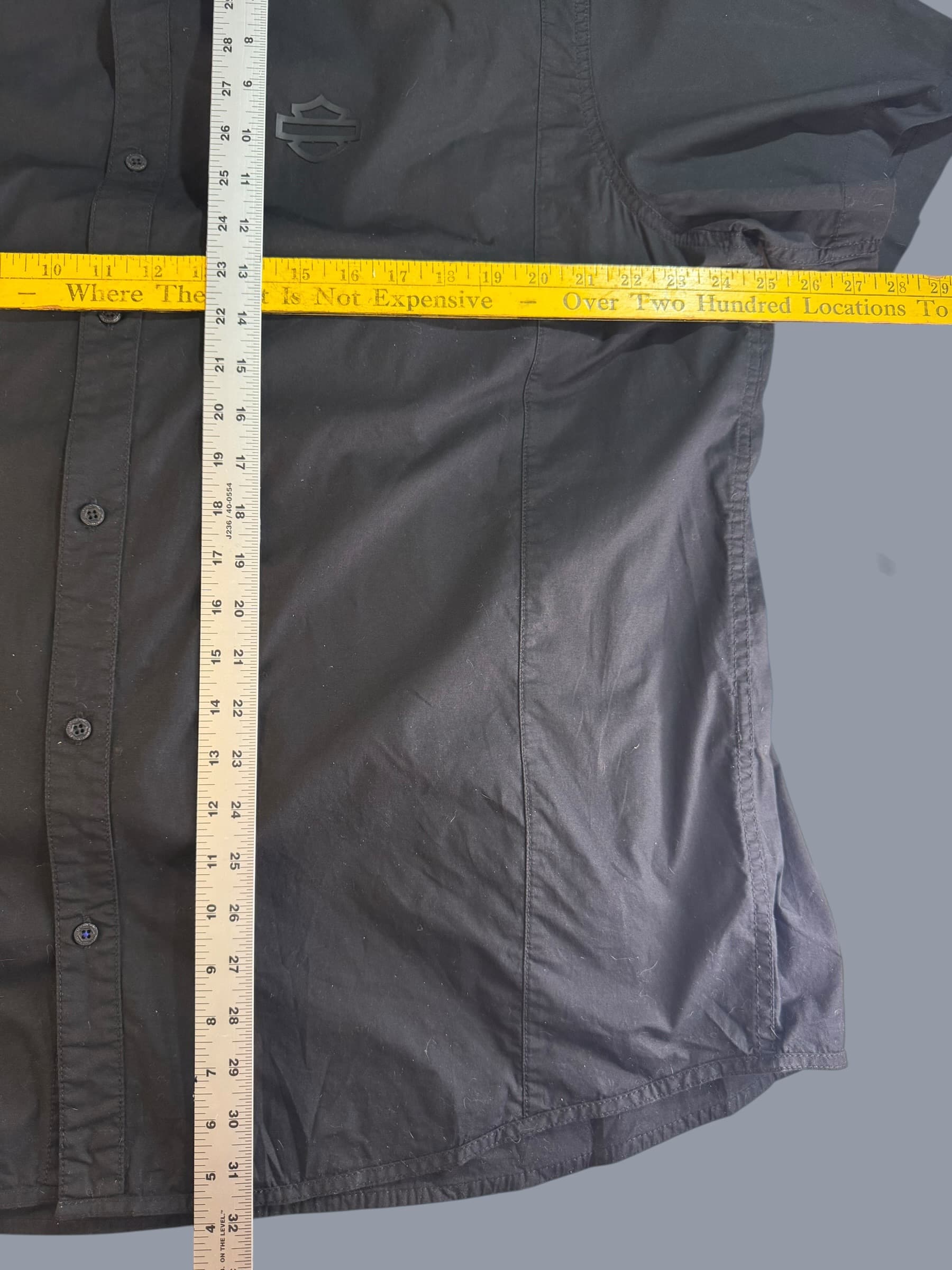 Harley-Davidson Slim Fit Short Sleeve Button Shirt Black 3XL Bar Shield Biker - Thumbnail 8