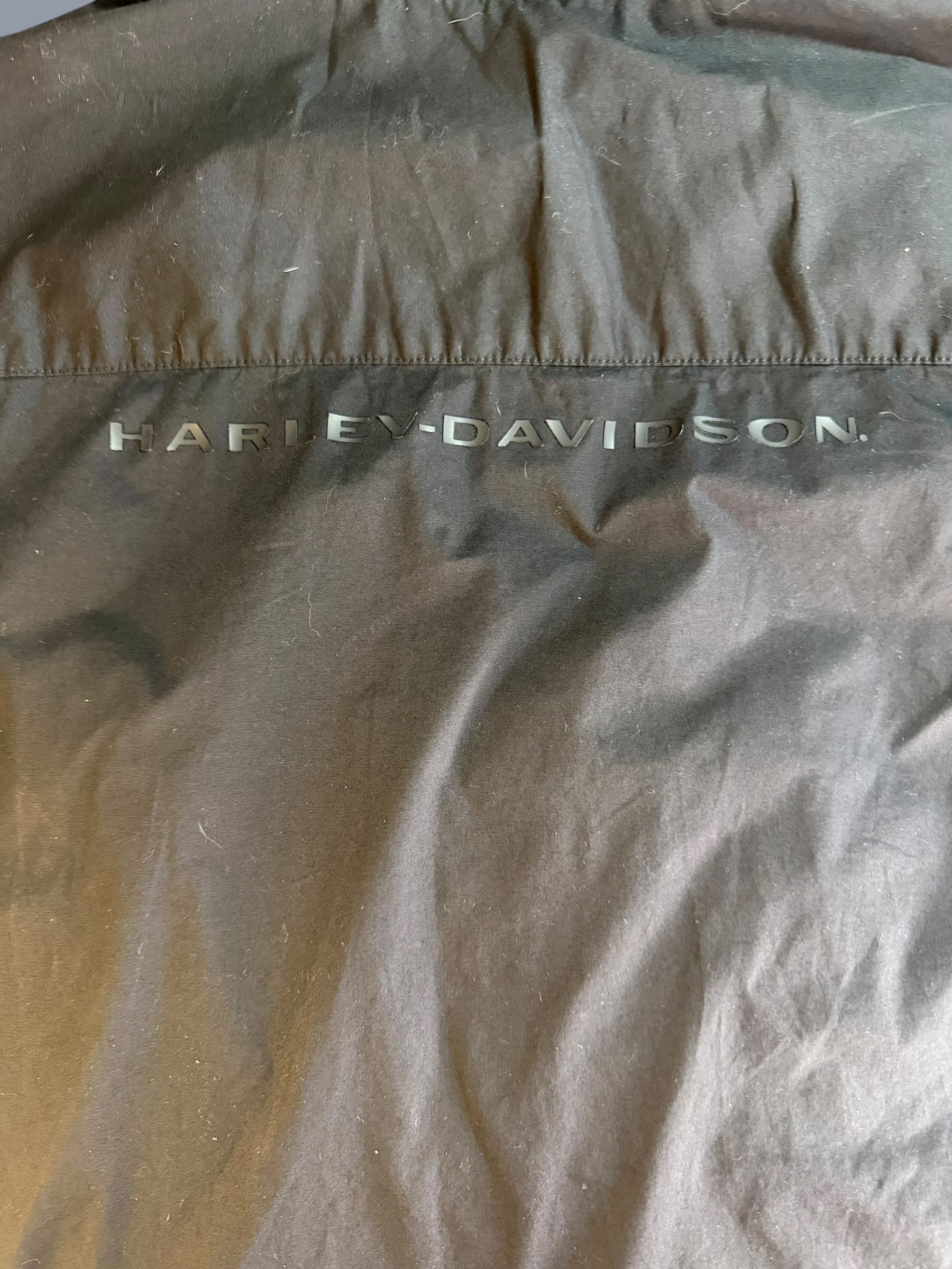 Harley-Davidson Slim Fit Short Sleeve Button Shirt Black 3XL Bar Shield Biker - Thumbnail 9