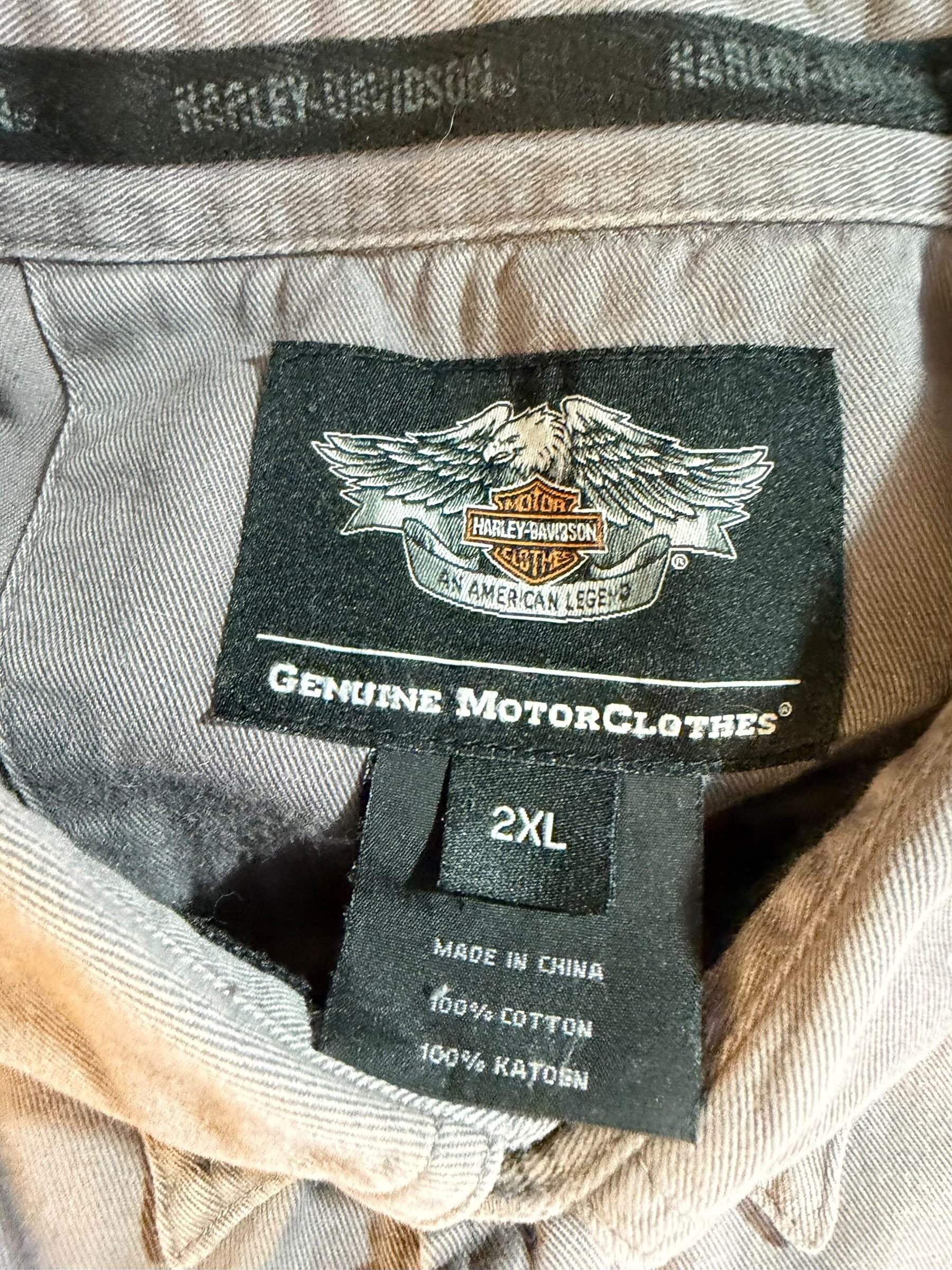 Harley-Davidson Genuine MotorClothes Racing Stripe Shirt Yellow Gray 2XL HD - Thumbnail 3