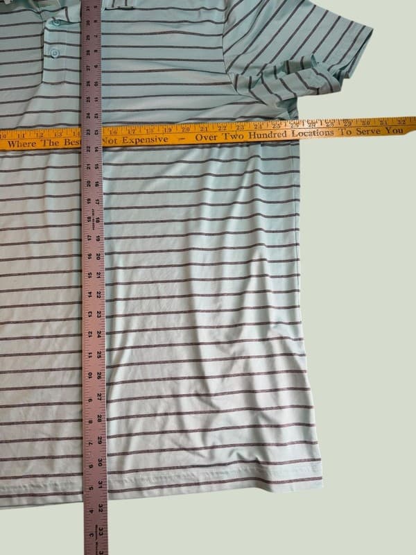 Member's Mark Men's Performance Polo Short Sleeve Striped Golf Shirt XXL - Thumbnail 2