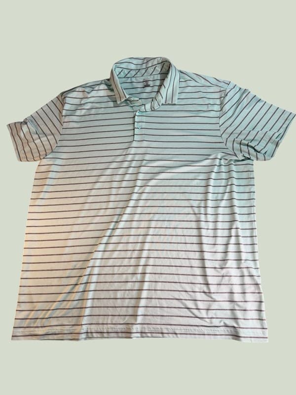 Member's Mark Men's Performance Polo Short Sleeve Striped Golf Shirt XXL - Image 1