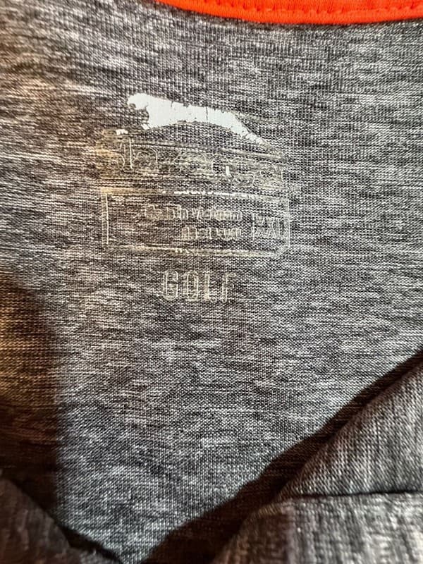 Slazenger Golf Mens Orange and Gray Colorblock Performance Polo Shirt Size XL - Thumbnail 3