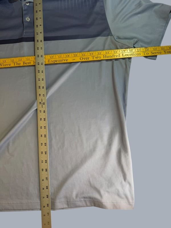 Callaway Opti-Dri Men's XXL Blue Colorblock Striped Performance Golf Polo Shirt - Thumbnail 4