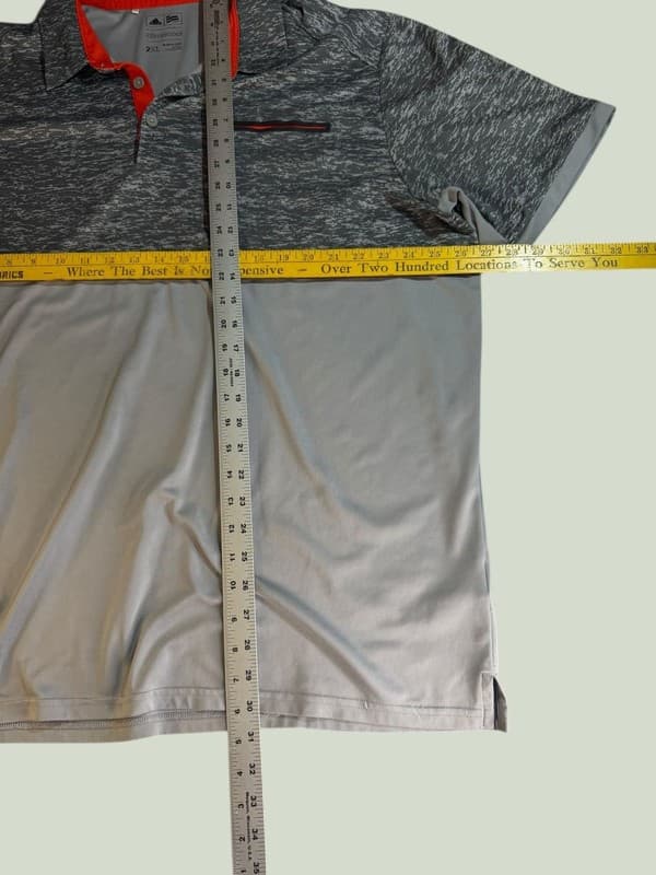 Adidas Climacool Men's 2XL Colorblock Short Sleeve Golf Polo Shirt Gray - Thumbnail 6