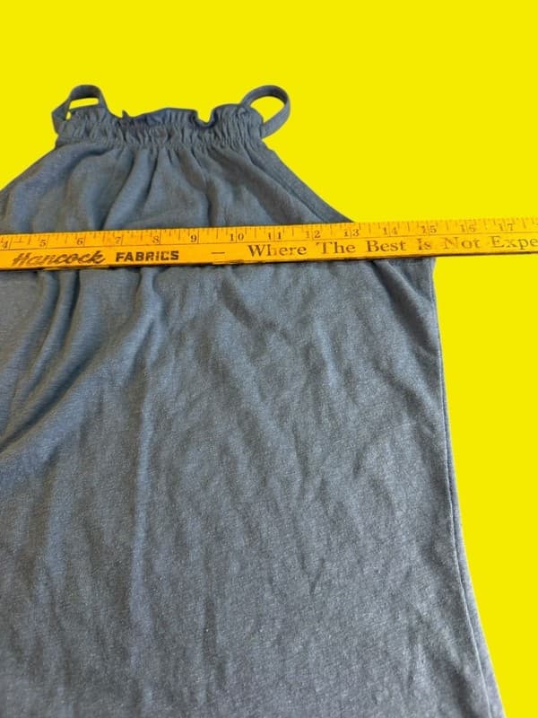 Melrose and Market Blue Smocked High Neck Halter Tank Top XL - Thumbnail 5