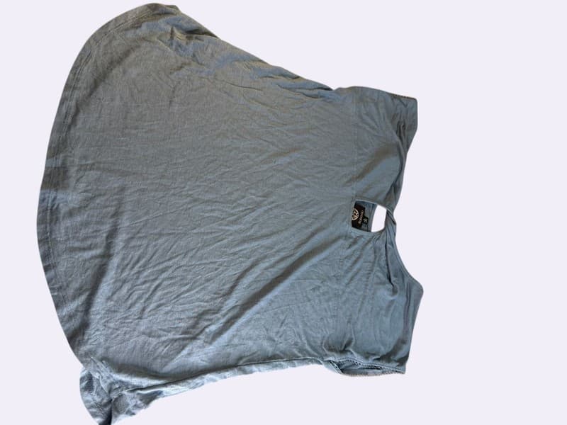 Bobeau Women's Blue Twist Back Linen Blend Short Sleeve Tee Size Small - Thumbnail 9