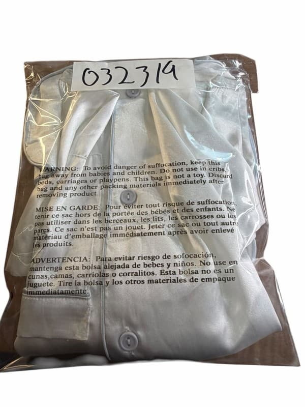 In Bloom By Jonquil Pajama Top White Satin Shirt XS PJ Button Up Shirt NEW - Thumbnail 6