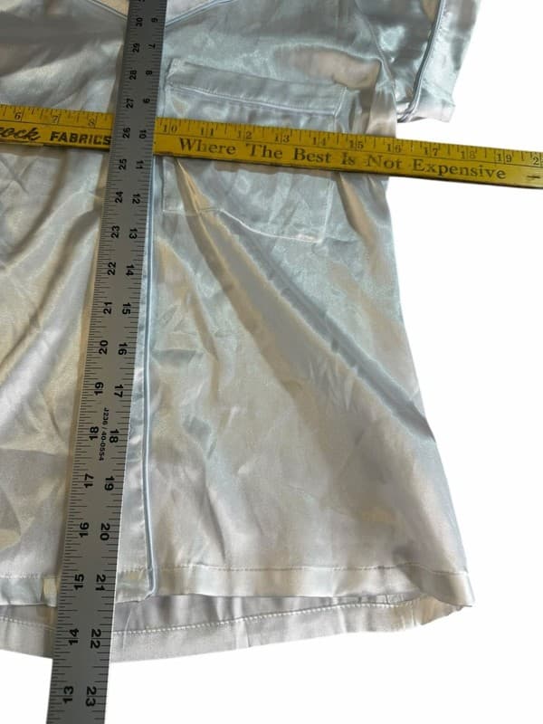 In Bloom By Jonquil Pajama Top White Satin Shirt XS PJ Button Up Shirt NEW - Thumbnail 7