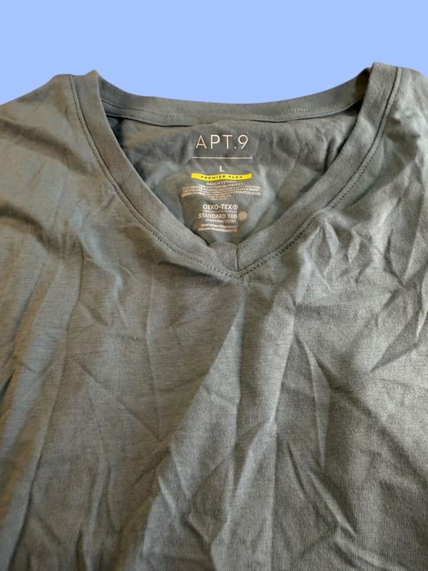 Apt. 9 Premier Flex Men's V-Neck T-Shirt Blue Size Large - Thumbnail 6