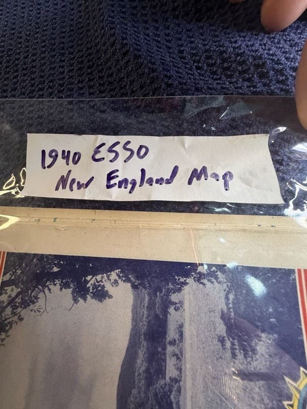 Vintage 1940 Esso New England Road Map Colonial Beacon Oil Company - Thumbnail 2