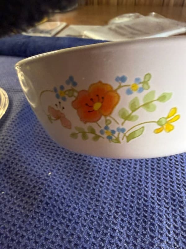 Vintage Corning Ware Wildflower P-81-B 1 Pint Menuette Saucepan with Glass Lid - Thumbnail 3
