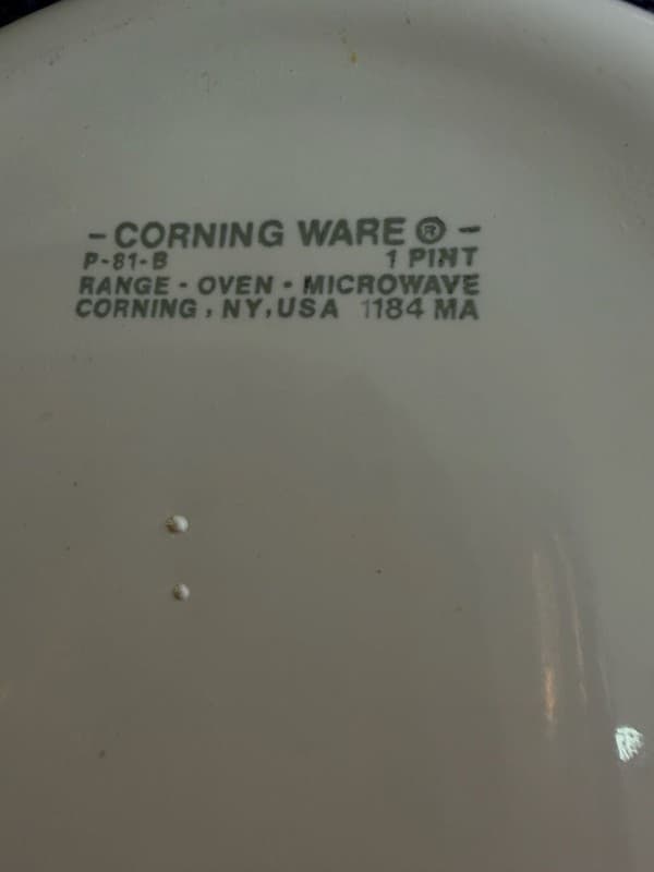 Vintage Corning Ware Wildflower P-81-B 1 Pint Menuette Saucepan with Glass Lid - Thumbnail 5