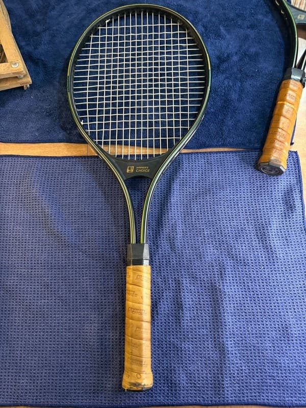 Vintage Tennis Racquet Set Lot 3: Wilson Jack Kramer Pro Staff with Wooden Press - Thumbnail 5