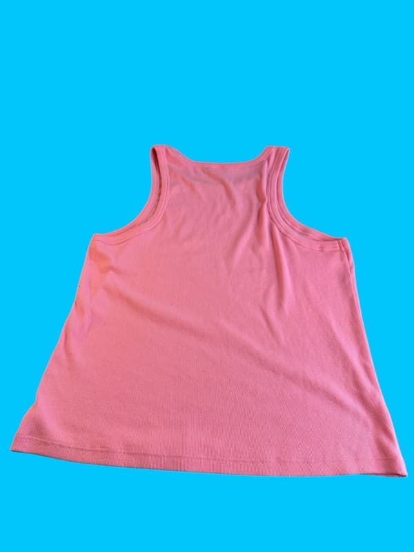 Abound Women's Plus Size 2X Pink Ribbed High Neck Tank Top - Thumbnail 6