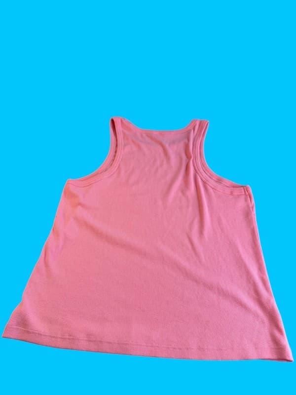 Abound Women's Plus Size 2X Pink Ribbed High Neck Tank Top - Thumbnail 2