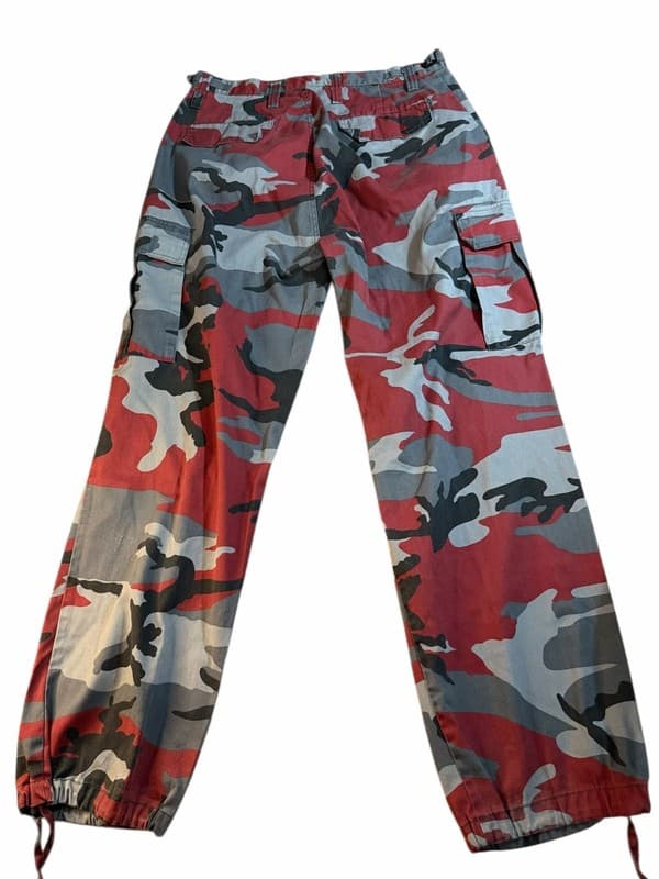 Regal Wear Red and Gray Camouflage Cargo Pants Medium 32” - Thumbnail 2