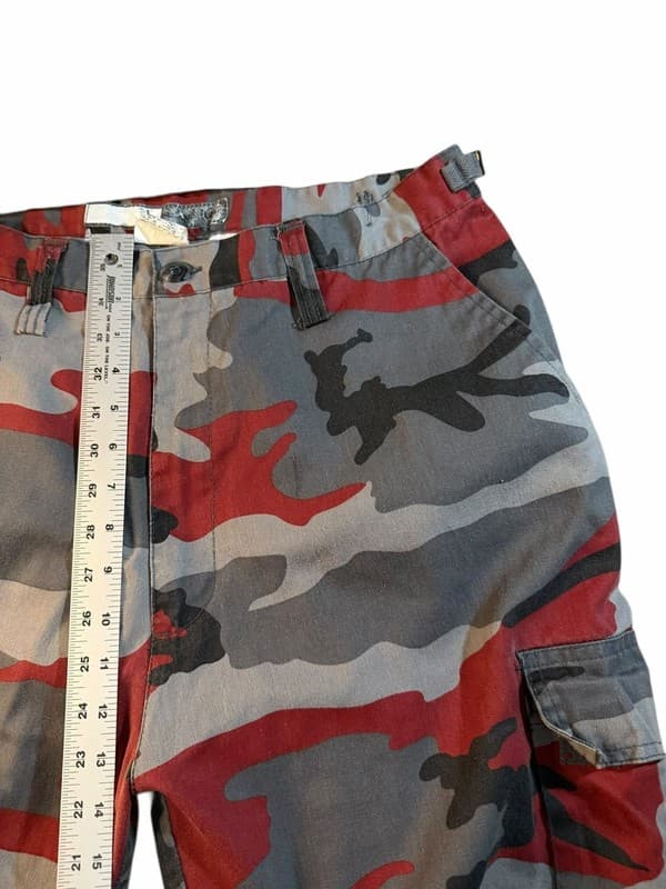 Regal Wear Red and Gray Camouflage Cargo Pants Medium 32” - Thumbnail 8