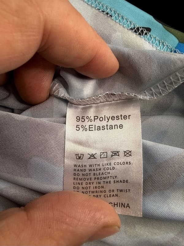 Men's Large Blue Camouflage Performance T-Shirt Quick Dry Activewear - Thumbnail 3