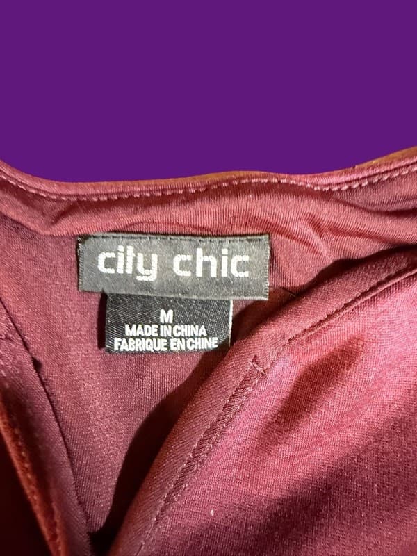 City Chic Cute Girl Elbow Sleeve Midi Fit & Flare Dress in Roseberry Medium - Thumbnail 3