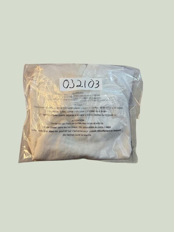 Perry Ellis Men's Large White Textured Stripe Short Sleeve Linen Blend Shirt - Thumbnail 7