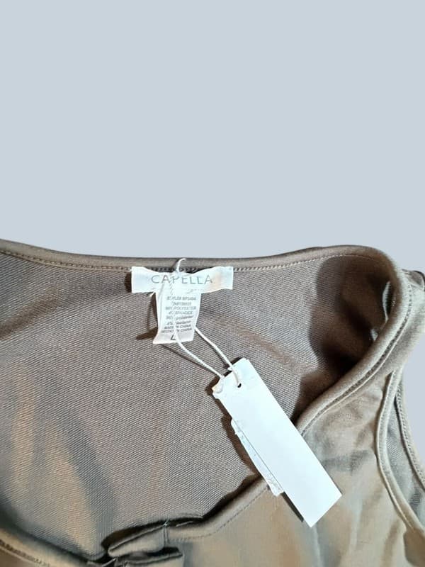 Capella NWT Women's Henley Sleeveless Knit Romper with Drawstring Waist L - Thumbnail 3