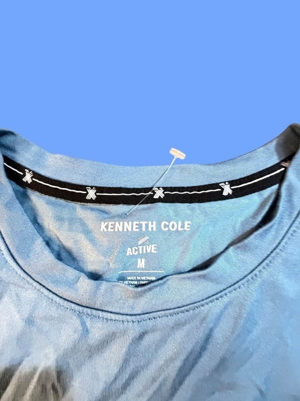 Kenneth Cole Active Men's Modal Performance Short Sleeve T-Shirt Size M Blue - Thumbnail 3