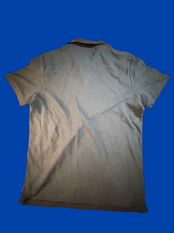 French Connection Men's Black Micro Ottoman Button Polo Shirt NWT Size L - Thumbnail 4